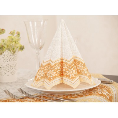 Slávnostné servítky Lara terakotta, 40x40cm, netkaná textília