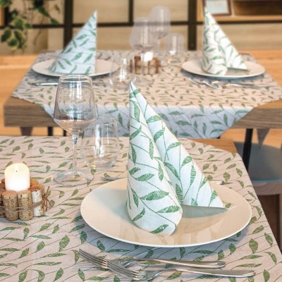 TOP CENA mäkkučké servítky Foglie verde, 40x40cm