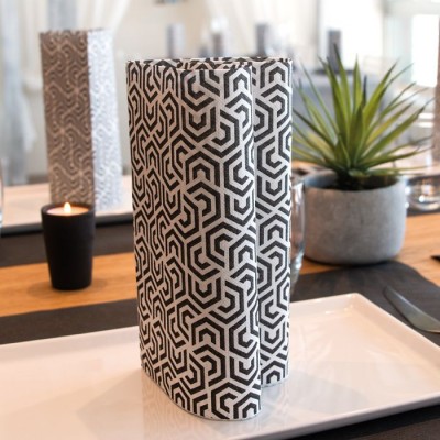 Kvalitné papierové servítky Logic nero 40x40cm, čierno biele