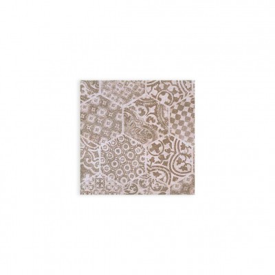 Elegantné servítky z netkanej textílie Esa hnedé, 40x40cm, vzor majolika