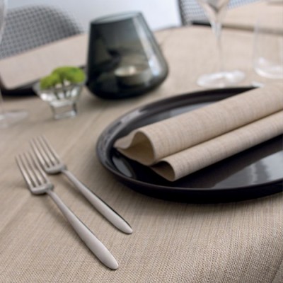 Servítky z netkanej textílie Flem sabbia, 44x44 cm, ľanový efekt