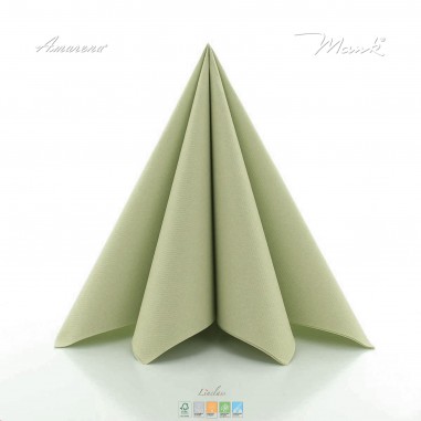 Olivové servítky z netkanej textílie 40x40cm, Mank