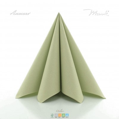 Olivové servítky z netkanej textílie 40x40cm, Mank