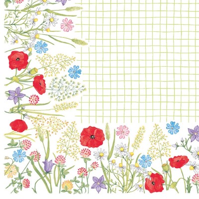 Servítky Susanne s makmi a kvetmi 40x40cm, netkaná textília