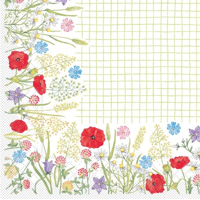 Servítky Susanne s makmi a kvetmi 40x40cm, papierové