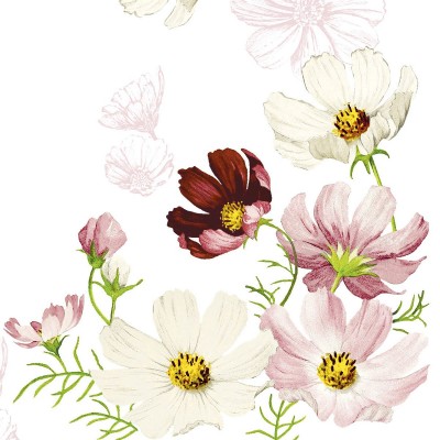 Kvetinové servítky Cosmea 40x40cm, netkaná textília