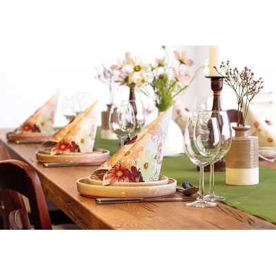 Kvetinové servítky Cosmea 40x40cm, papierové