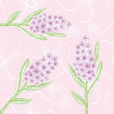 Servítky Nicole ružové 40x40cm, netkaná textília