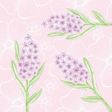 Servítky Nicole ružové 40x40cm, netkaná textília