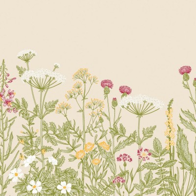 Servítky Aurelia lúčne kvety, z netkanej textílie, 40x40cm