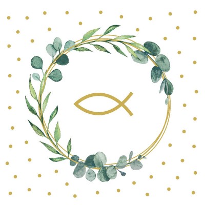Servítky Fisch na 1.sväté prijímanie, birmovku, konfirmáciu, netkaná textília, 40x40cm