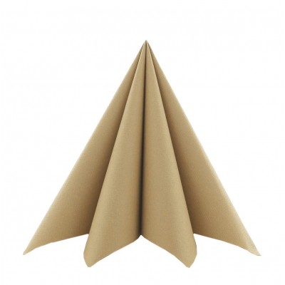Servítky z netkanej textílie 40x40cm, prírodná hnedá
