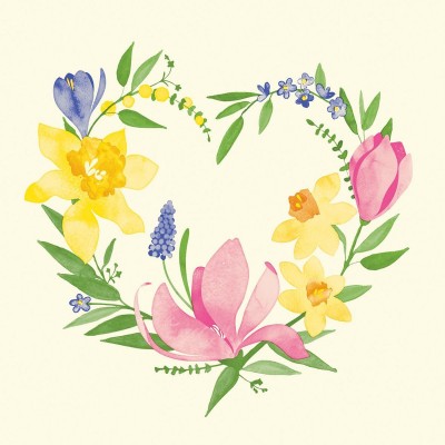 Servítky Laura lúčne kvety, netkaná textília, 40x40cm