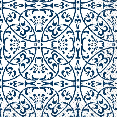 Servítky Claudio papierové, 40x40cm, bielo - modré - Mank