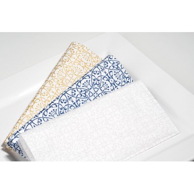 Servítky Claudio papierové, 40x40cm, bielo - modré - Mank