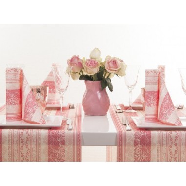 Slávnostné servítky Thea, z netkanej textílie, ružové, 40x40cm