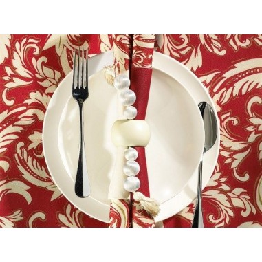 Slávnostná šerpa na stôl Cascade bordo-krém,...