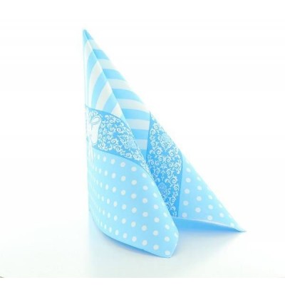 Slávnostné servítky Bine modré, z netkanej textílie, 40x40cm, Mank