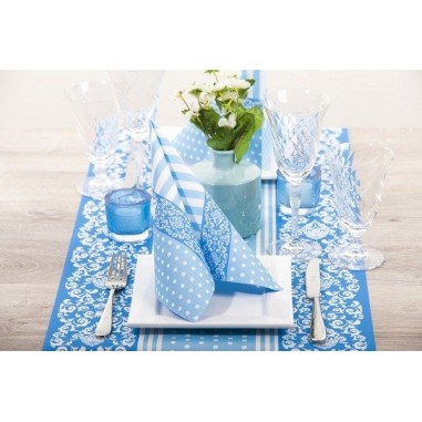Slávnostné servítky Bine modré, z netkanej textílie, 40x40cm, Mank