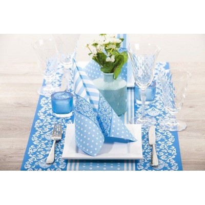 Slávnostné servítky Bine modré, z netkanej textílie, 40x40cm, Mank
