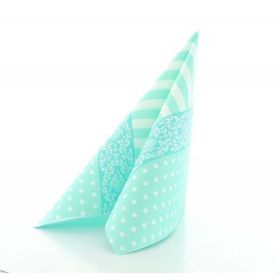 Slávnostné servítky Bine mentolovo- zelené, z netkanej textílie, 40x40cm, Mank