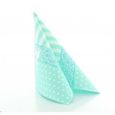 Slávnostné servítky Bine mentolovo- zelené, z...