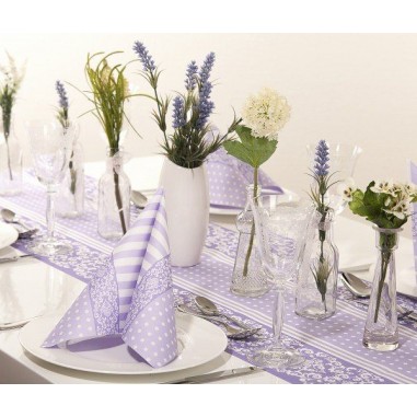 Slávnostné servítky Bine fialkové, z netkanej textílie, 40x40cm, Mank