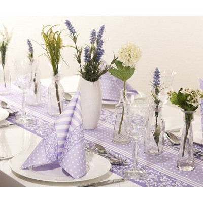 Slávnostné servítky Bine fialkové, z netkanej textílie, 40x40cm, Mank