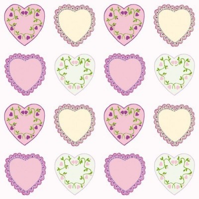 Srdiečkové servítky ružové, z netkanej textílie, 40x40cm, Mank