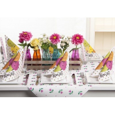 Detské servítky Smilie, z netkanej textílie, 40x40cm, Mank