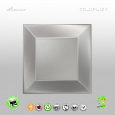 Nerozbitné dezertné taniere, 18x18cm, perleťovo biele