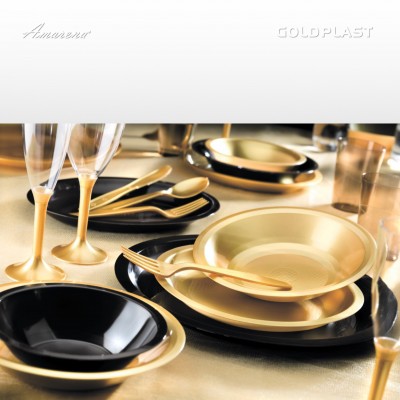 Oválny plastový tanier, šírka 25,5cm, nerozbitný, čierny