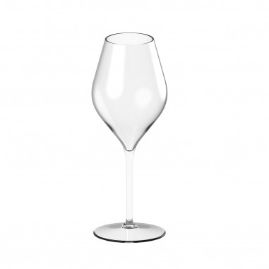Luxusný plastový pohár Supreme na víno, nerozbitný, 380ml, transparentný