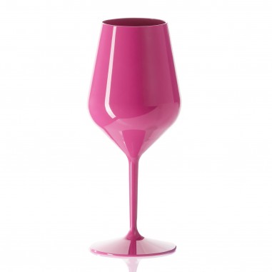 Nerozbitný plastový pohár na víno 470ml, ružový, limitovaná edícia