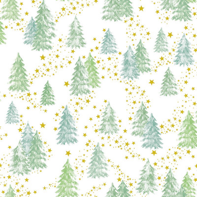 Vianočné servítky s jedličkami Tommy, netkaná textília, 40x40cm