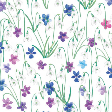 Kvetované servítky Nelia 40x40cm, netkaná textília