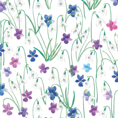 Kvetované servítky Nelia 40x40cm, netkaná textília