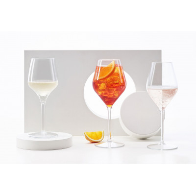 Luxusný plastový pohár Supreme na víno, nerozbitný, 380ml, transparentný