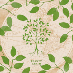 Servítky Opus Earth 40x40cm, netkaná textília EKO