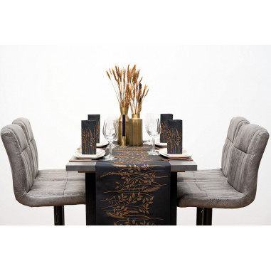 Čierno-zlaté servítky z netkanej textílie David 40x40cm