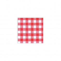Kárované červené servítky z netkanej textílie Oste Rosso,... 2