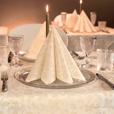 Svadobné servítky Victoria Avorio z netkanej textílie, 40x40cm, AKCIA 10 balíkov