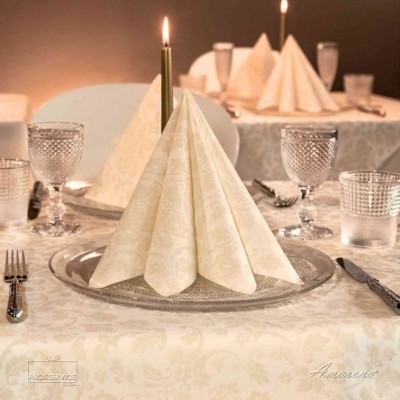 Svadobné servítky Victoria Avorio z netkanej textílie, 40x40cm, AKCIA 10 balíkov