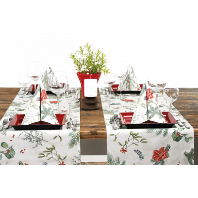 Vianočné servítky Amaryllis, netkaná textília, 40x40cm