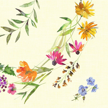 Kvetované servítky Molly 40x40cm, netkaná textília