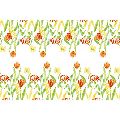 Behúň na stôl Selma s tulipánmi 40cmx24m, netkaná textília