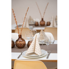 Moderná stredová šerpa na stôl Oskar, netkaná textília, hnedá 0,4x24m 2