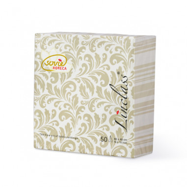 Svadobné servítky Carlo krémovo-zlaté 40x40cm, netkaná textília