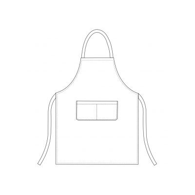 Kuchárska a čašnícka zástera okolo krku Graphic, 90x70cm, zn. Egochef