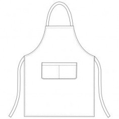 Čašnícka a kuchárska zástera okolo krku Graphic , 70x70cm,  zn. Egochef 2